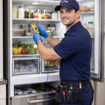 Profilo buzdolabı bakımı sırasında iç temizlik işlemi