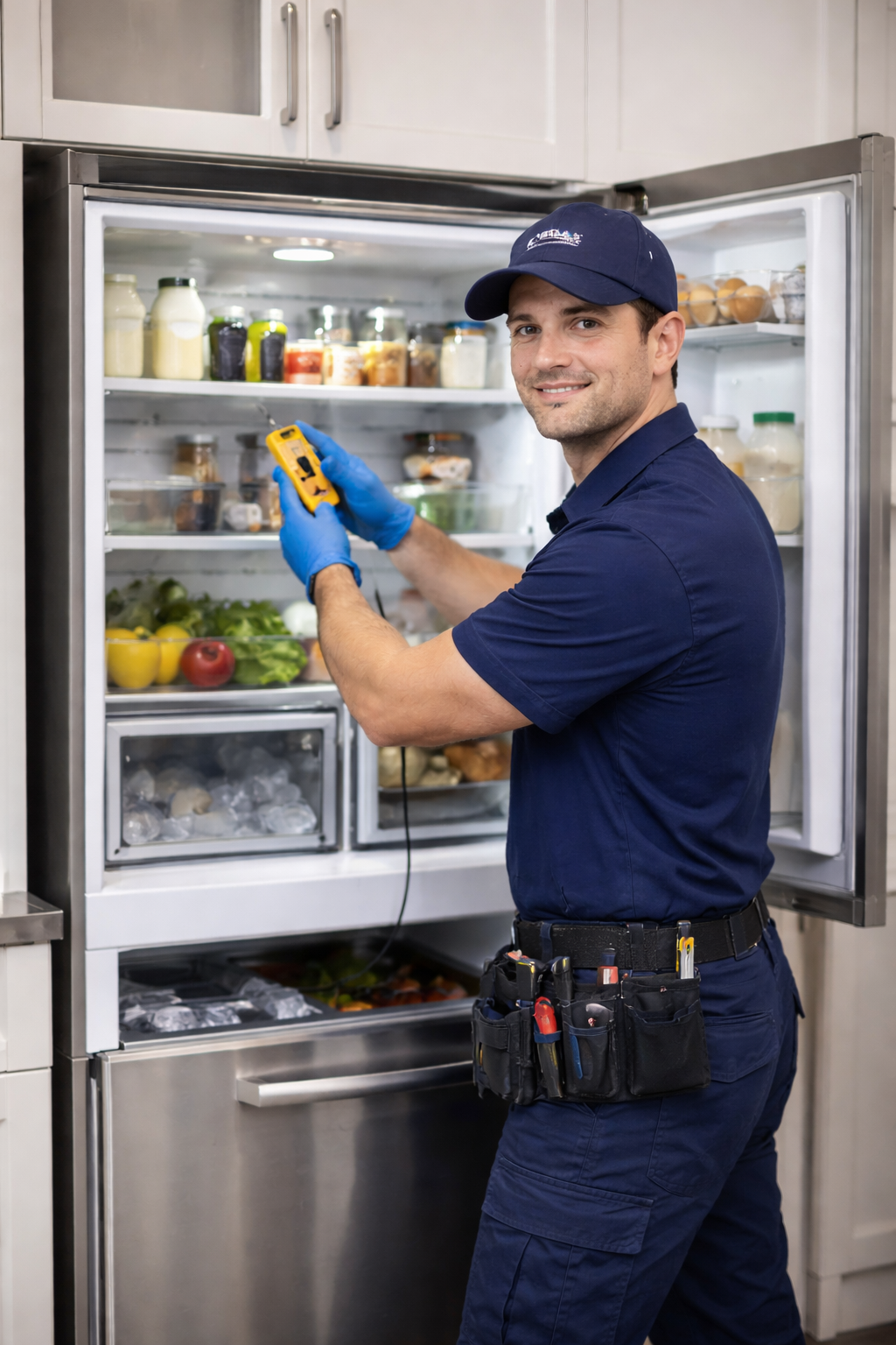 Profilo buzdolabı bakımı sırasında iç temizlik işlemi